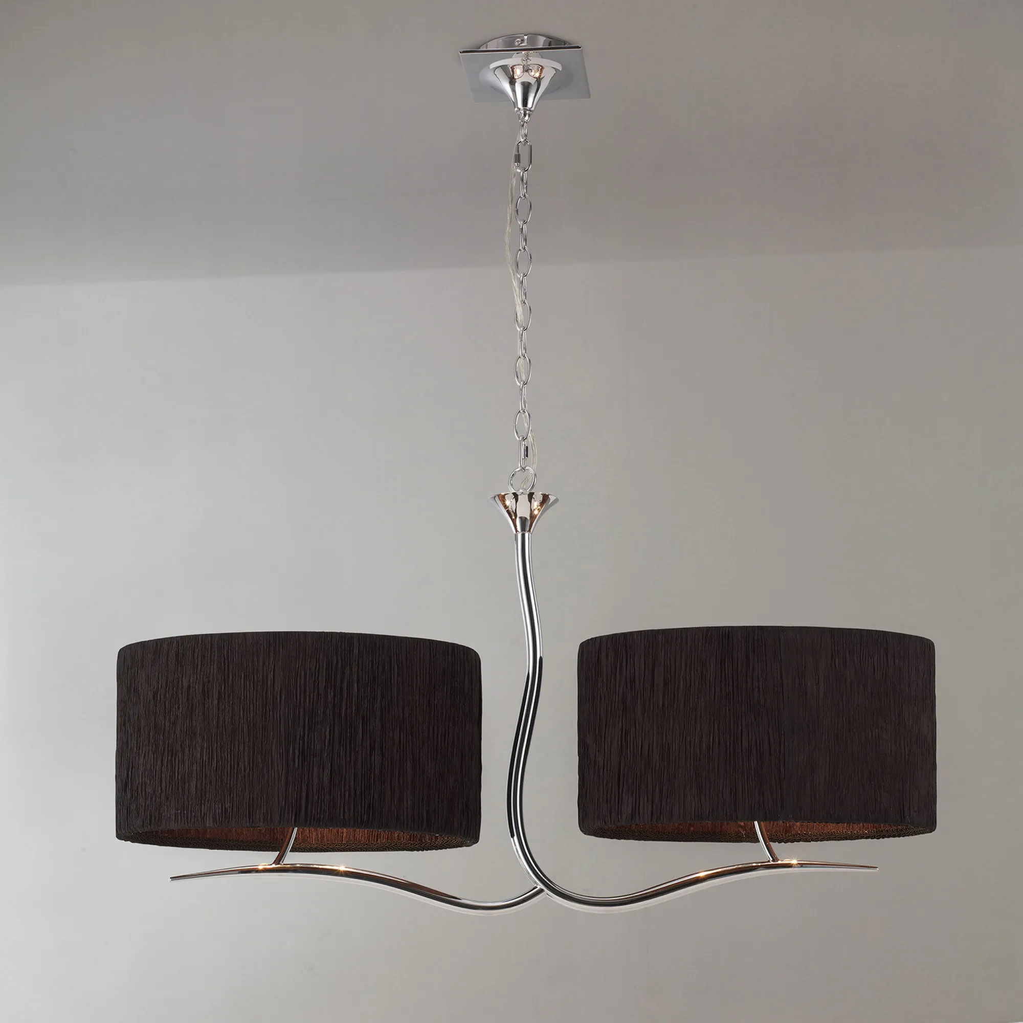 Eve Polished Chrome-Black Ceiling Lights Mantra Linear Fittings